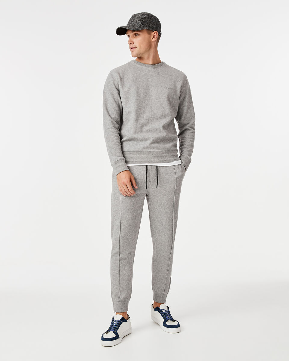 Logo Crew Neck Jumper, Light Grey Marle, hi-res